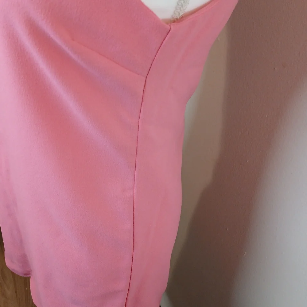 Monteau Pink Scallop Hem Sleeveless Dress - Size Small - Picture 7 of 9
